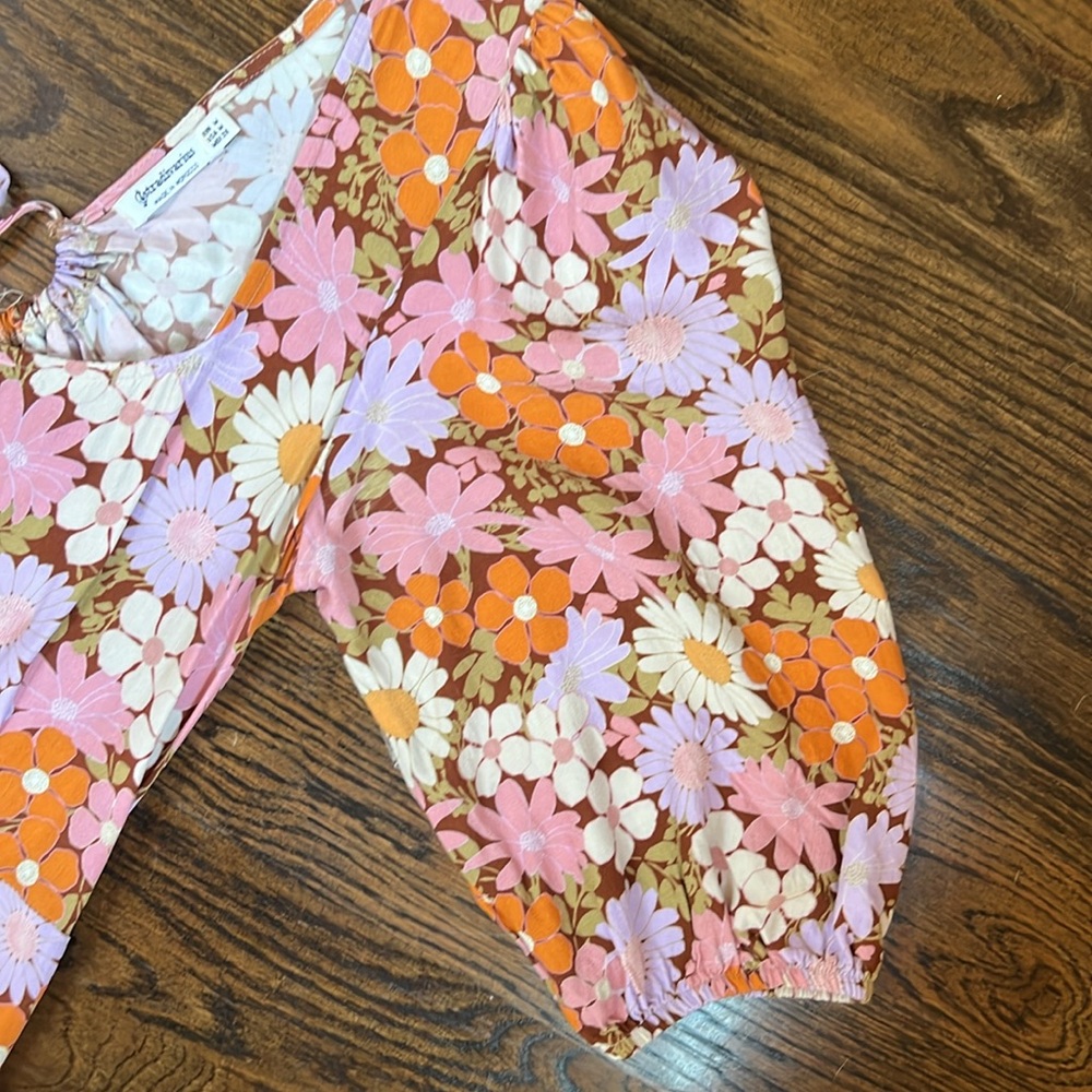 Stradivarius Floral Midi Dress Size Medium - Picture 3 of 6